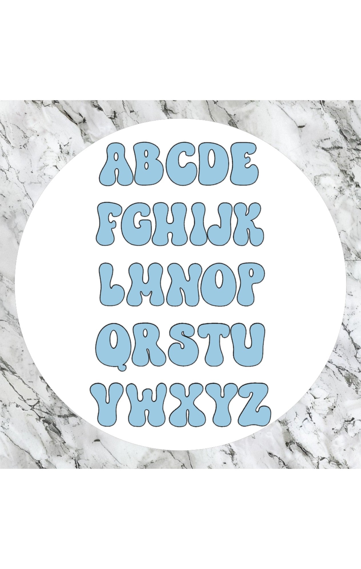 Acrylic initial keychain