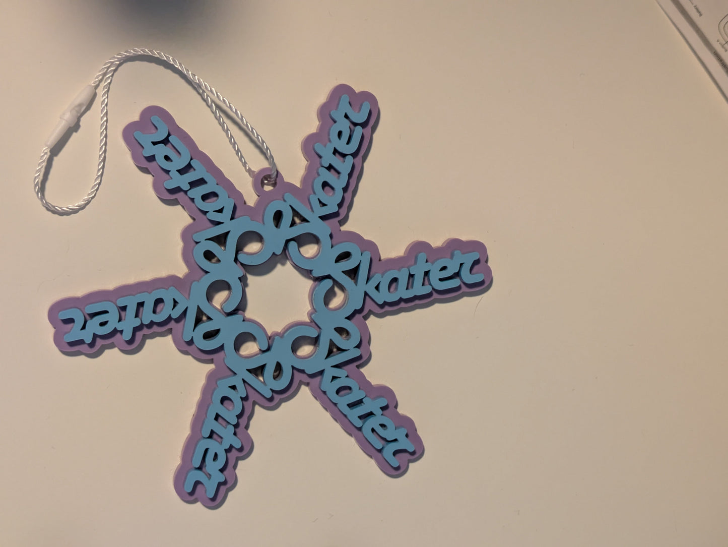 Skater Snowflake Ornament