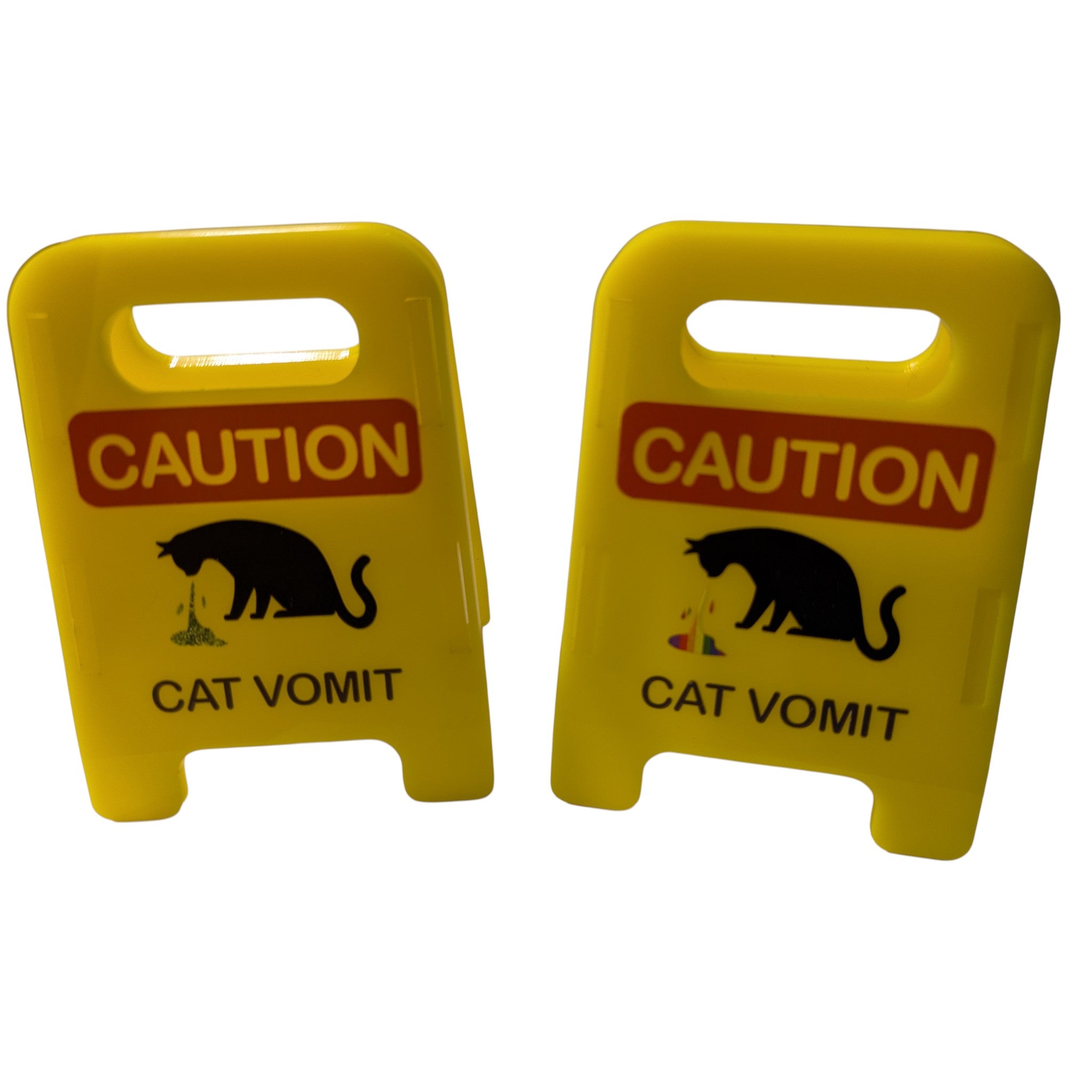Mini "Cat Vomit" Caution Sign