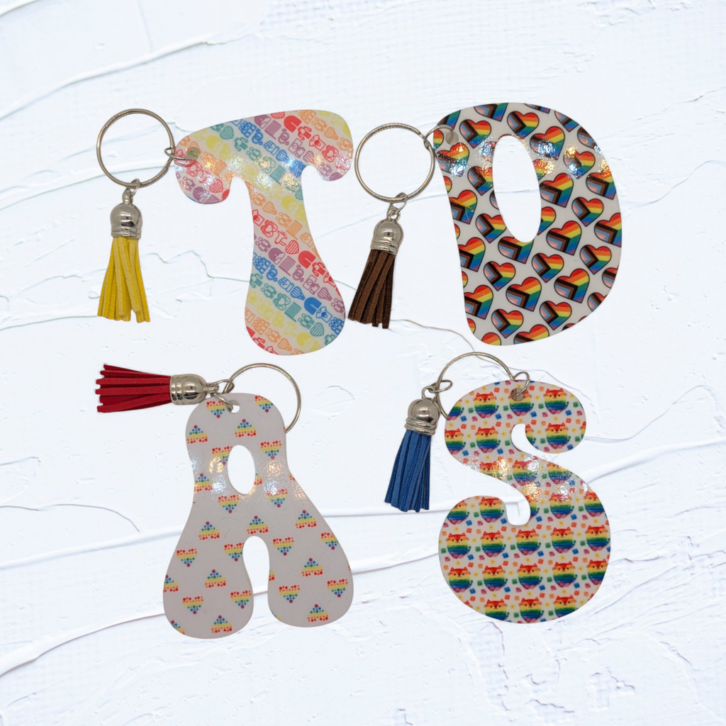 Acrylic Initial Keychain - Uppercase Letter