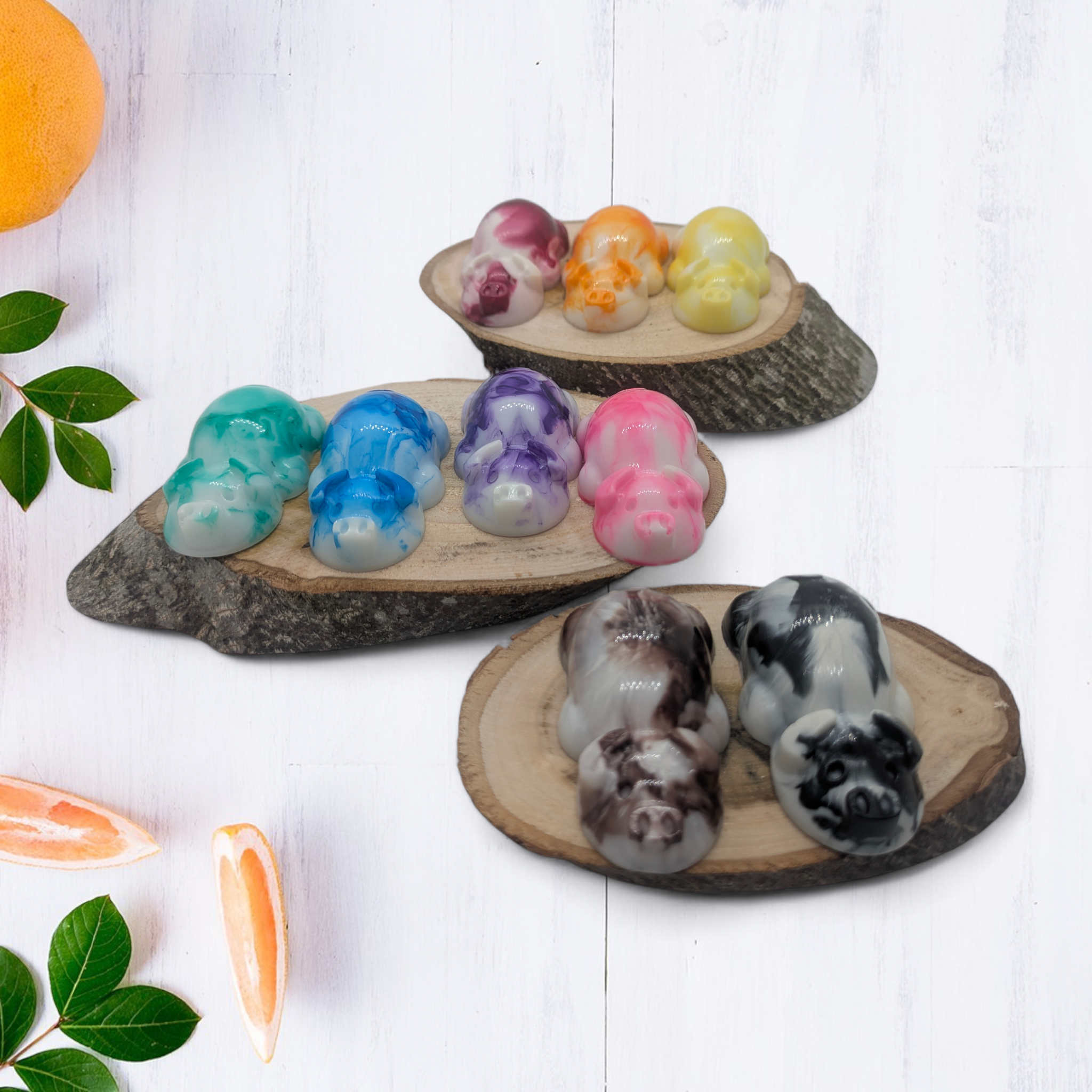 Resin Fruit Piggies