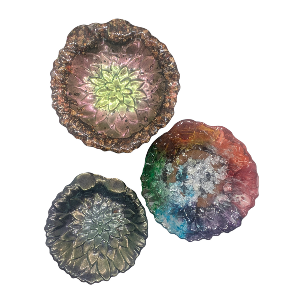 Resin Flower Dish