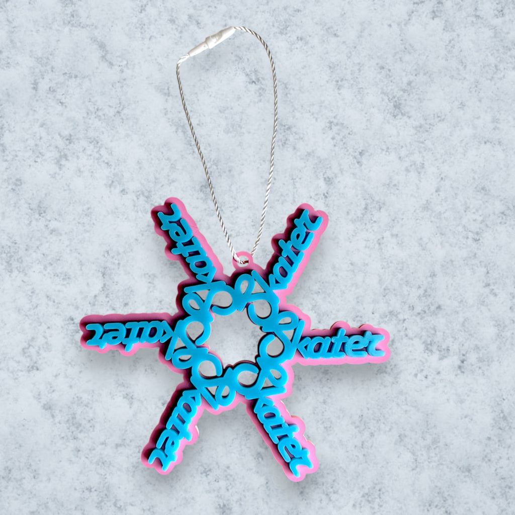 Figure Skater Acrylic 'Skater' Snowflake Ornament