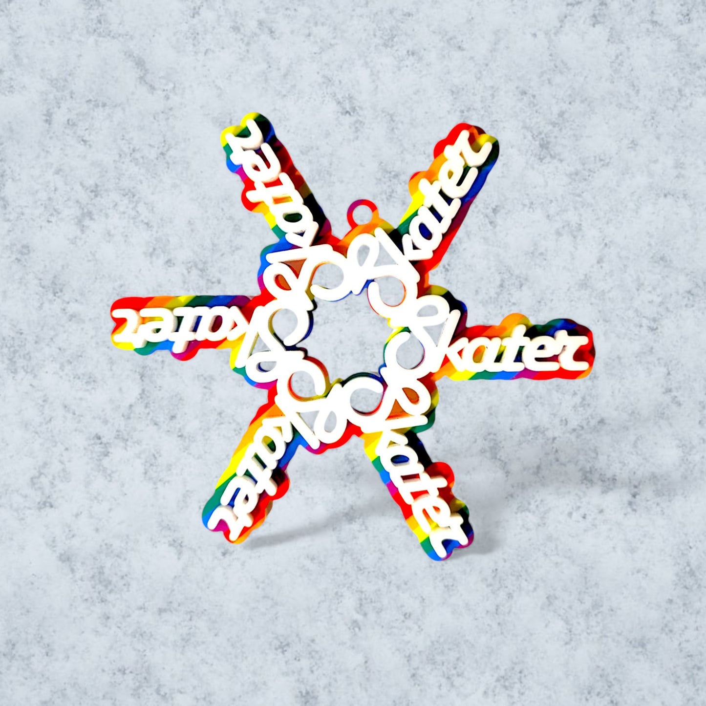 Skater Snowflake Ornament